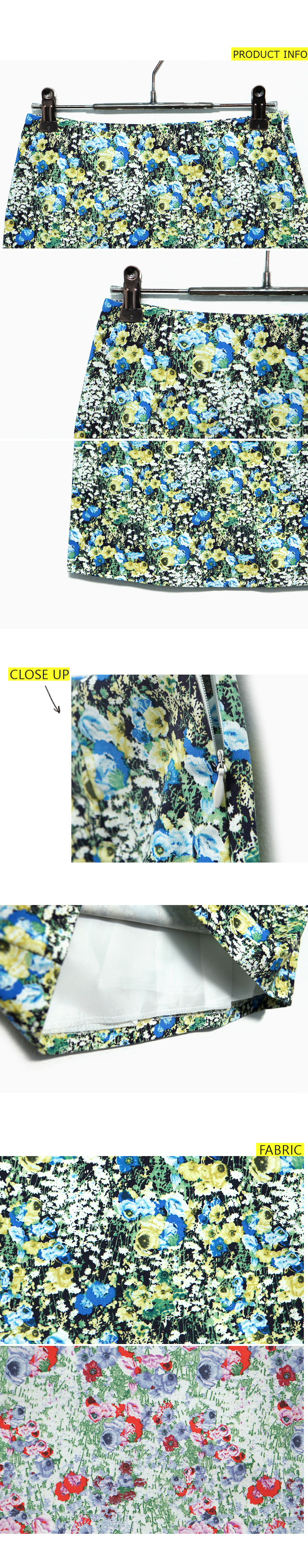 フローラルパターンタイトミニスカート・全2色 | DHOLIC | 詳細画像7