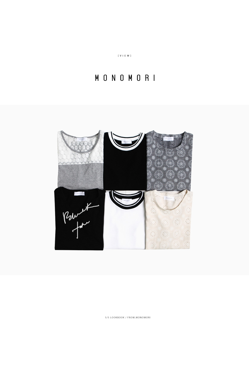 *MONOMORI-モノモリ-*モノトーンベーシック半袖Ｔシャツ・全3色 | DHOLIC | 詳細画像3