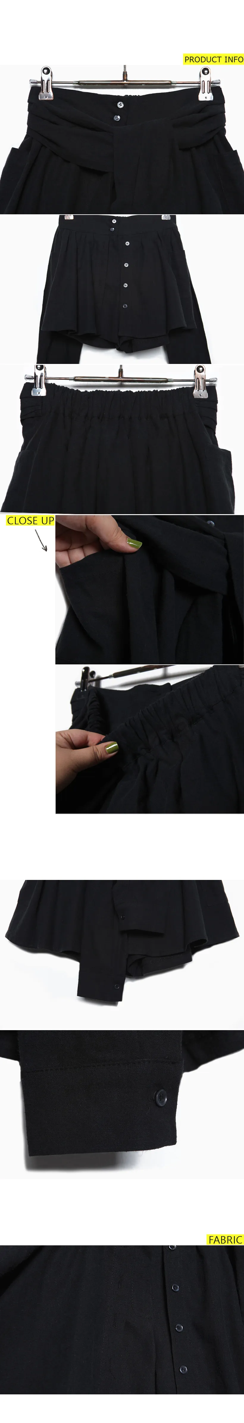 リネンミックスシャツ巻きデザインショートパンツ・全2色 | DHOLIC | 詳細画像12