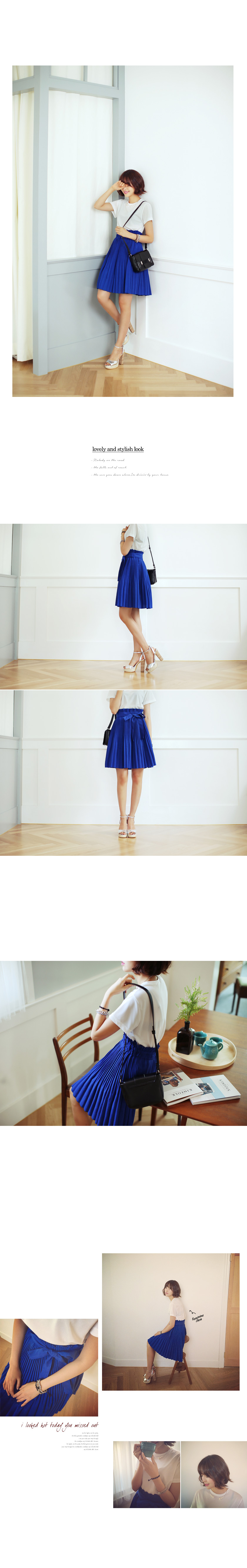 ウエストリボンプリーツミディスカート・全4色 | DHOLIC | 詳細画像3