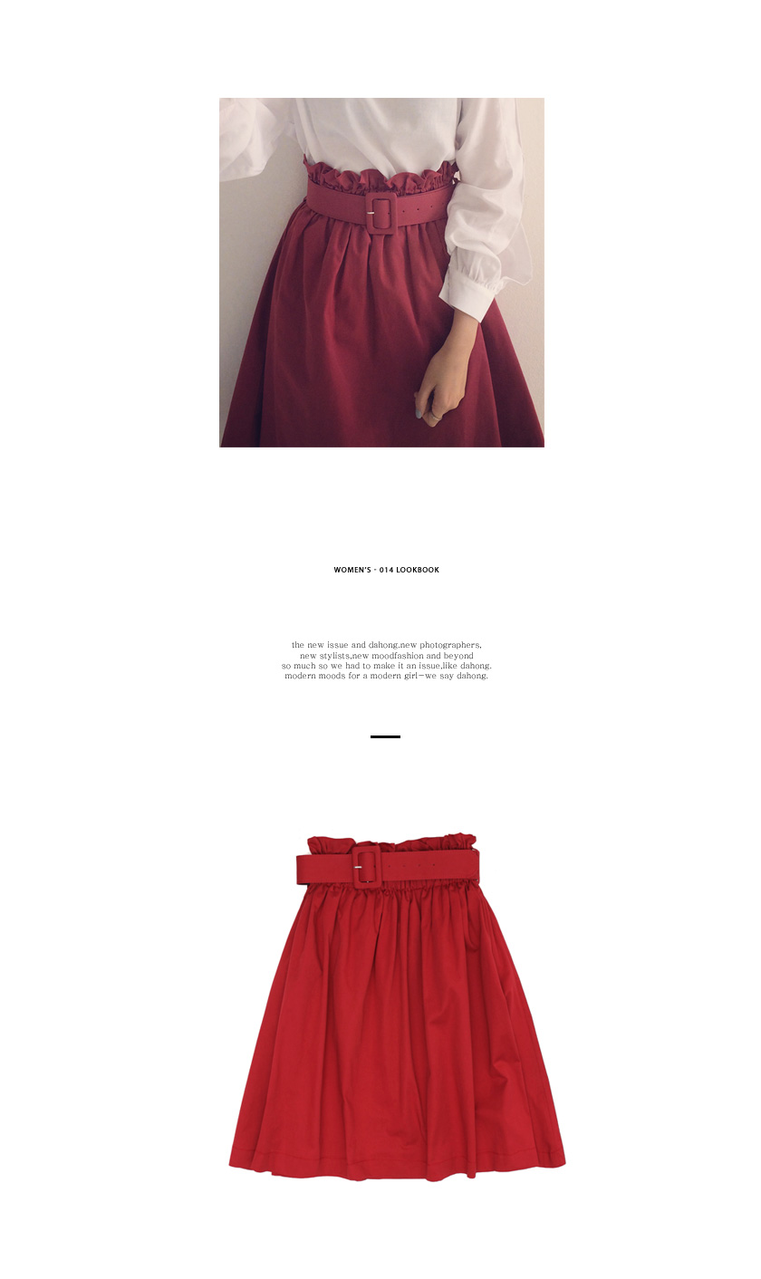 ベルトsetフレアミディスカート・全3色 | DHOLIC | 詳細画像2
