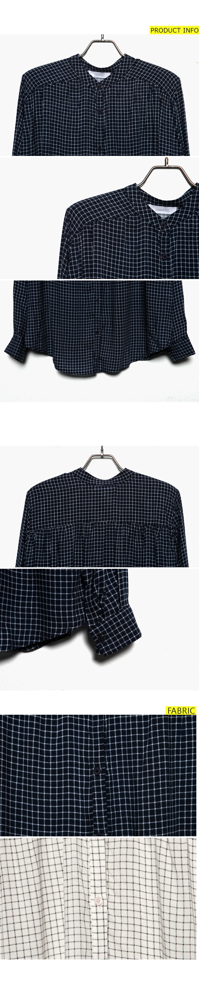 ウィンドウ・ペンパターンチャイナカラーシャツ・全2色 | DHOLIC | 詳細画像7
