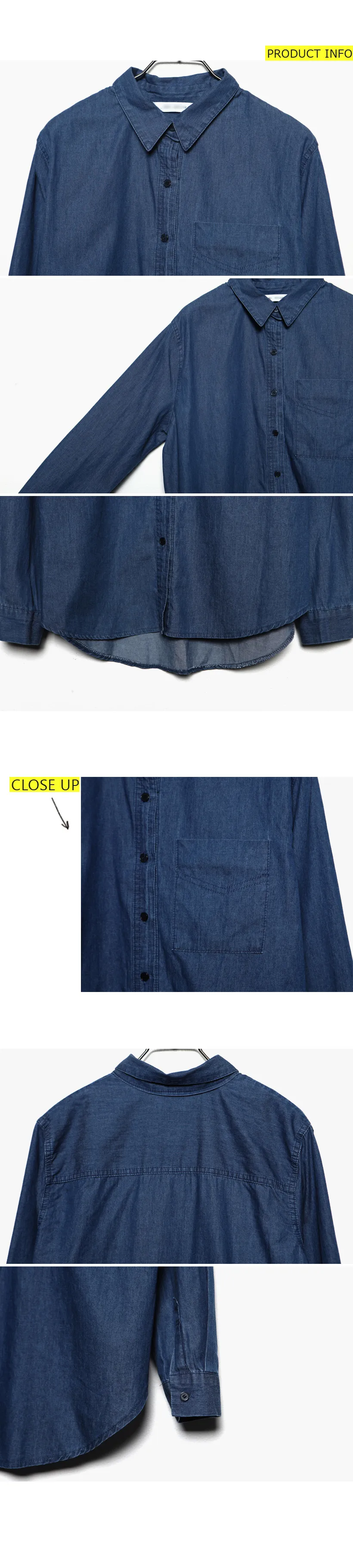 ポケットポイントシンプルデニムシャツ・全2色 | DHOLIC | 詳細画像7