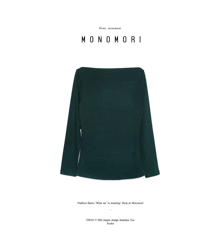 <font color=red><b>★★雑誌aene12月号掲載★★</b></font>*MONOMORI-モノモリ-/AW*ボートネックＴシャツ・全3色 | DHOLIC | 詳細画像2