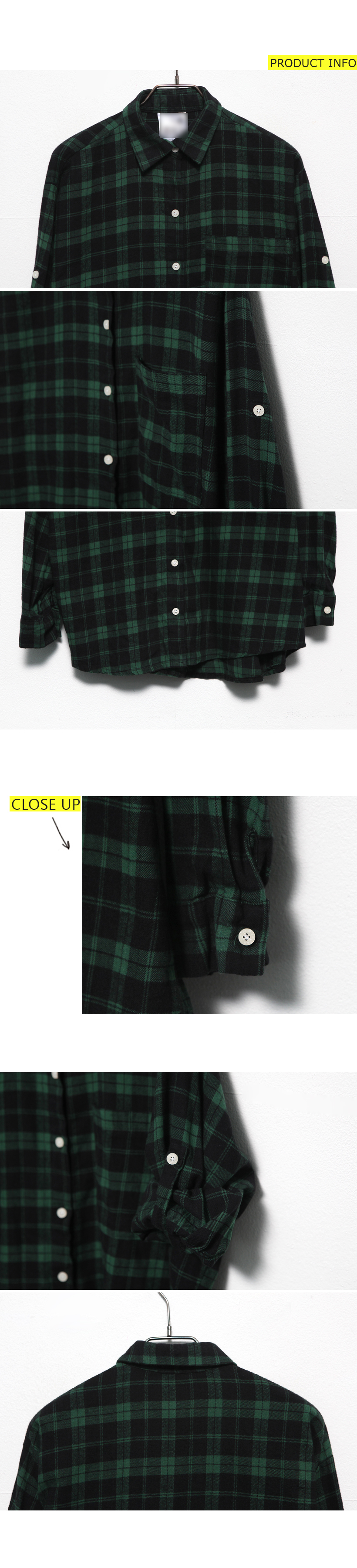 タータンチェックパターンオーバーシャツ・全3色 | DHOLIC | 詳細画像7