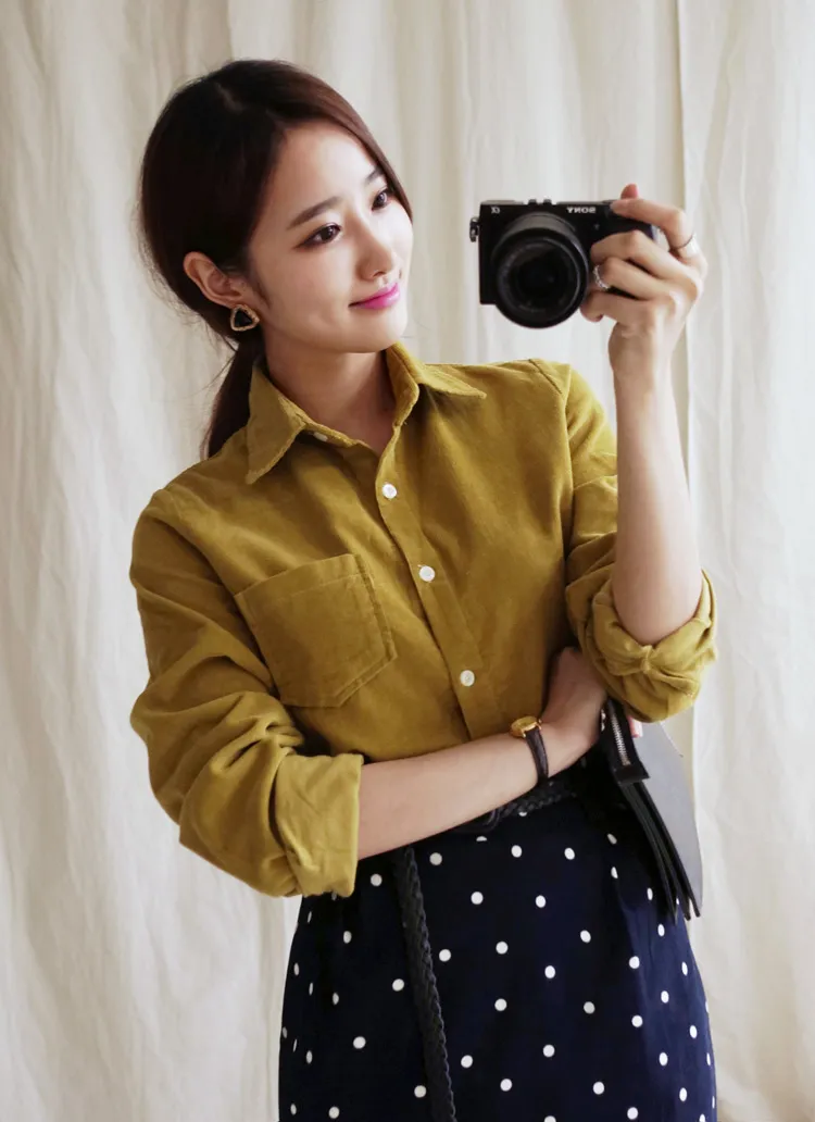 コーデュロイカラーシャツ・全7色 | DHOLIC | 詳細画像1