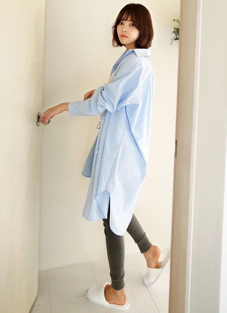 ルーズフィットコットンロングシャツ・全2色 | DHOLIC | 詳細画像1