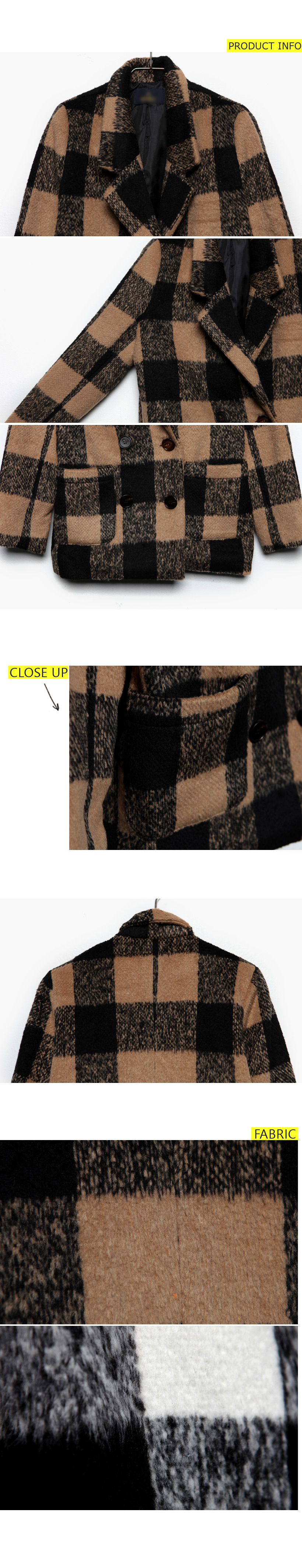 チェックパターンダブルブレストジャケット・全2色 | DHOLIC | 詳細画像6