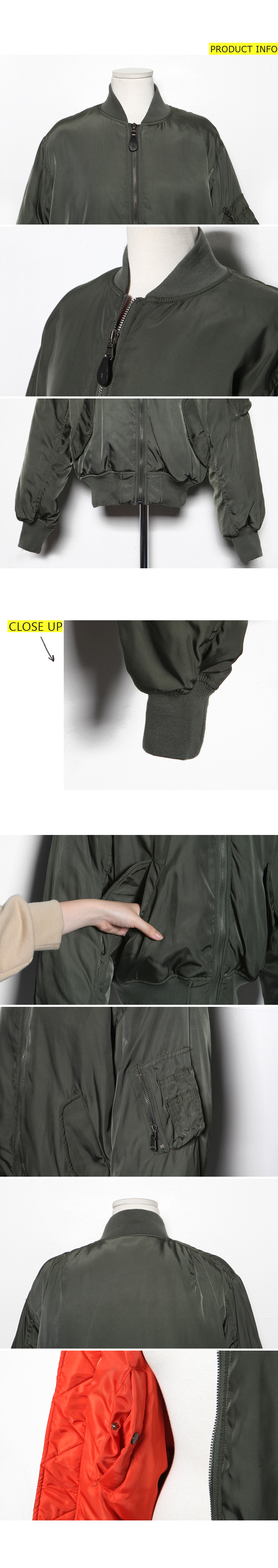 ミリタリーカラーMA-1ジャケット・全2色 | DHOLIC | 詳細画像9