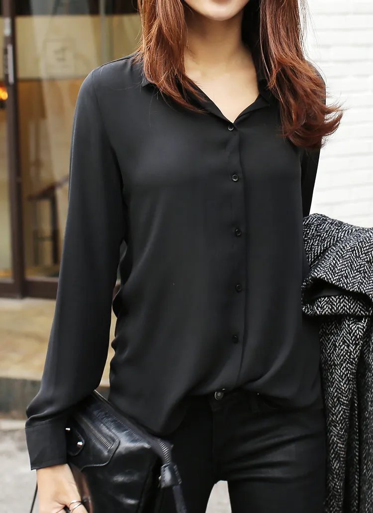 シフォンブラウス・全9色 | DHOLIC | 詳細画像1