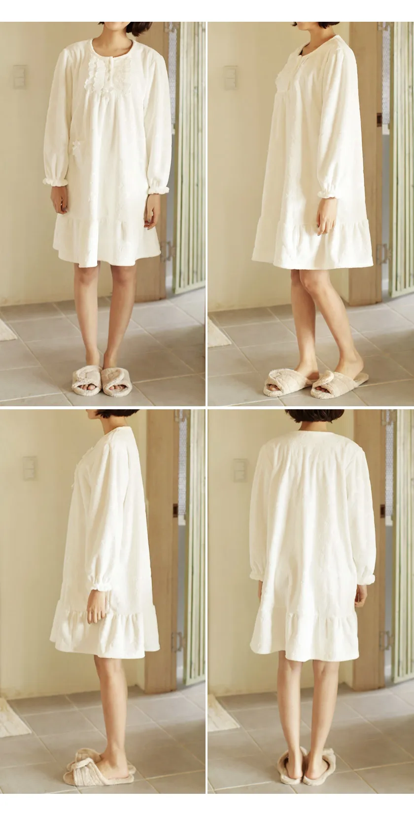 *BANIBELLA*ホワイトアイボリードレスパジャマ・全1色 | DHOLIC | 詳細画像5