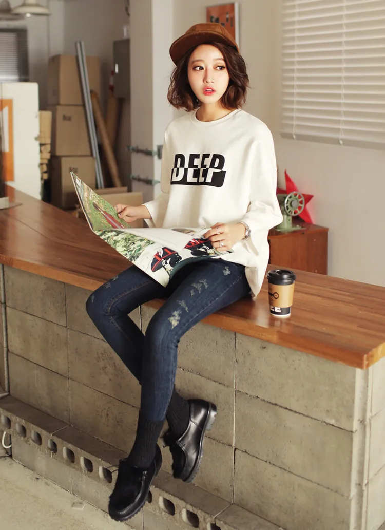 DEEPロゴスウェットトップス・全2色 | DHOLIC | 詳細画像1