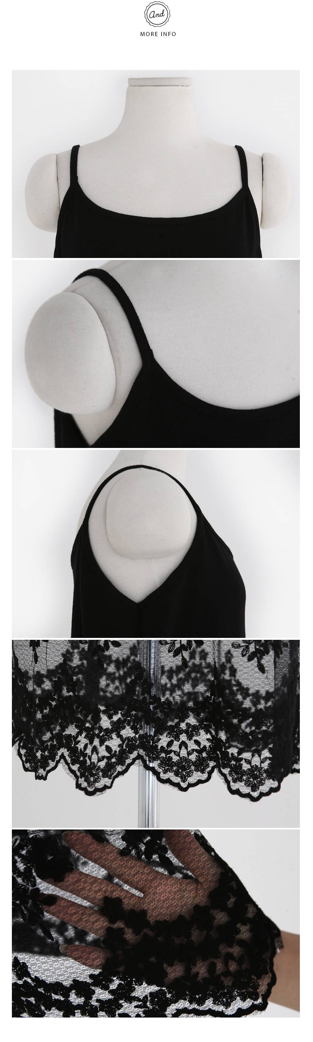 <font color=red><b>●●雑誌Seventeen5月号掲載●●</b></font>レースキャミソールレイヤードワンピース・全2色 | DHOLIC | 詳細画像17