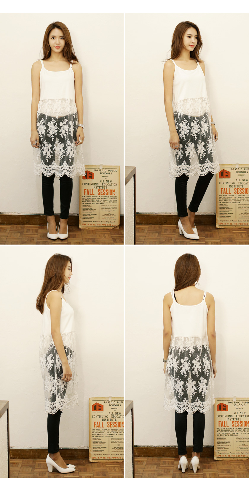 <font color=red><b>●●雑誌Seventeen5月号掲載●●</b></font>レースキャミソールレイヤードワンピース・全2色 | DHOLIC | 詳細画像15