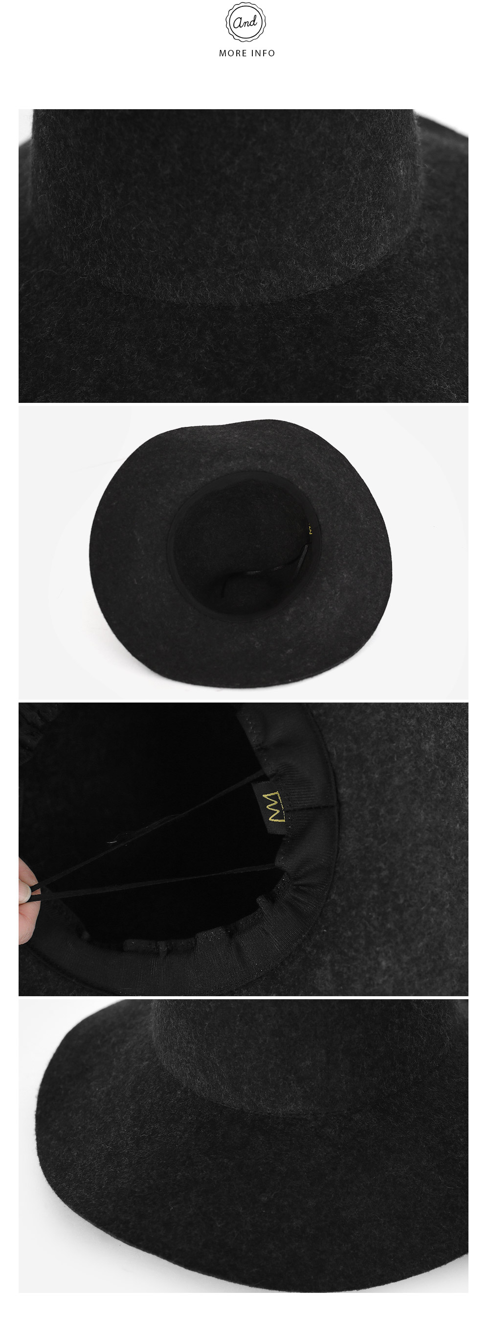 ダークカラーつば広ハット・全4色 | DHOLIC | 詳細画像11