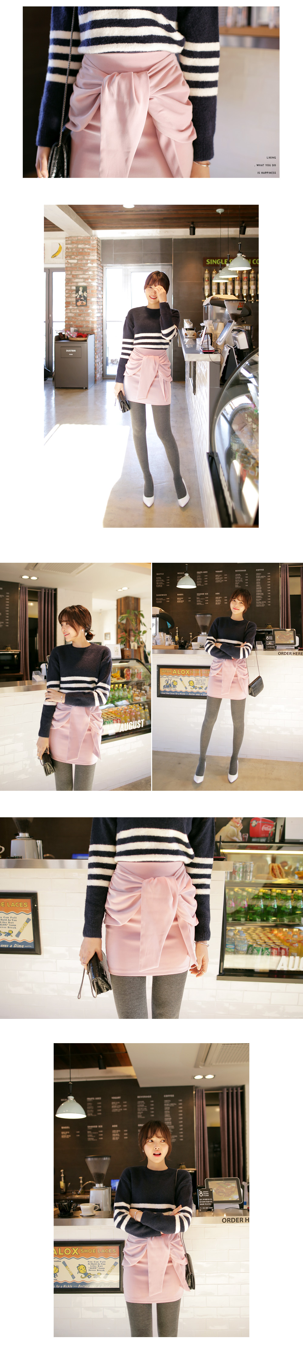 パネルボーダーニットトップス・全4色 | DHOLIC | 詳細画像5