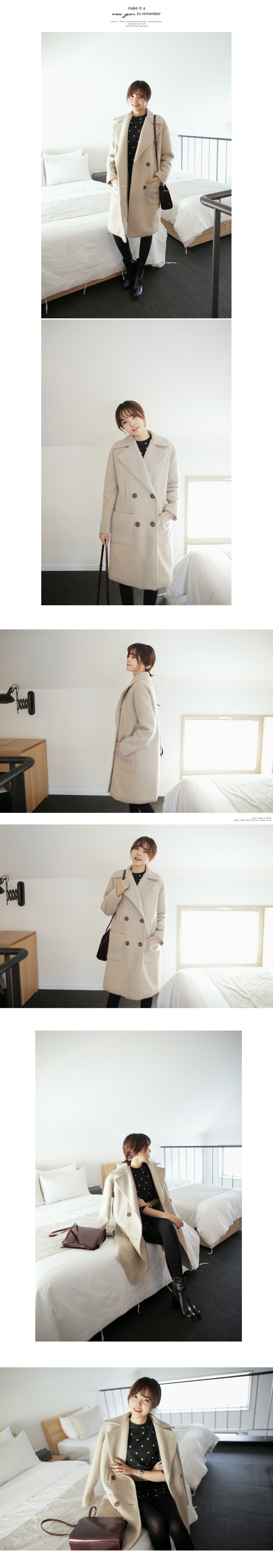 ワイドカラーアンゴラミックスダブルコート・全3色 | DHOLIC | 詳細画像6