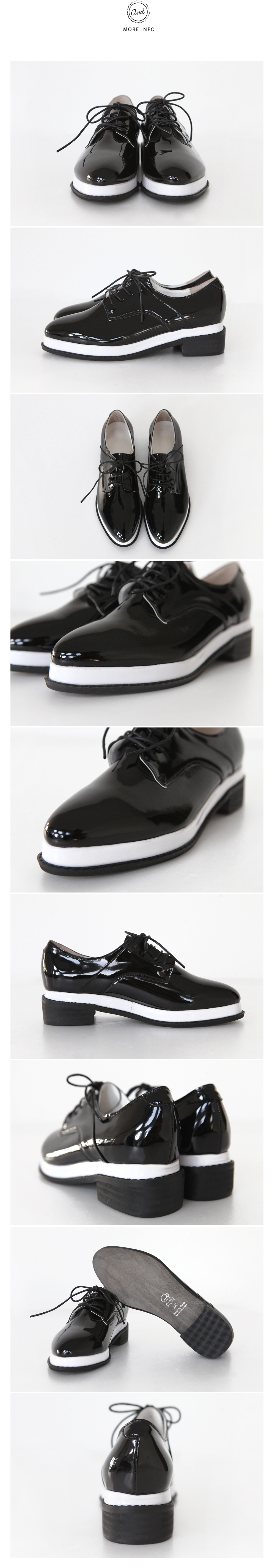 <font color=red><b>●●雑誌JJ5月号掲載●●</b></font>ブラック&ホワイトオックスフォードシューズ・全1色 | DHOLIC | 詳細画像10