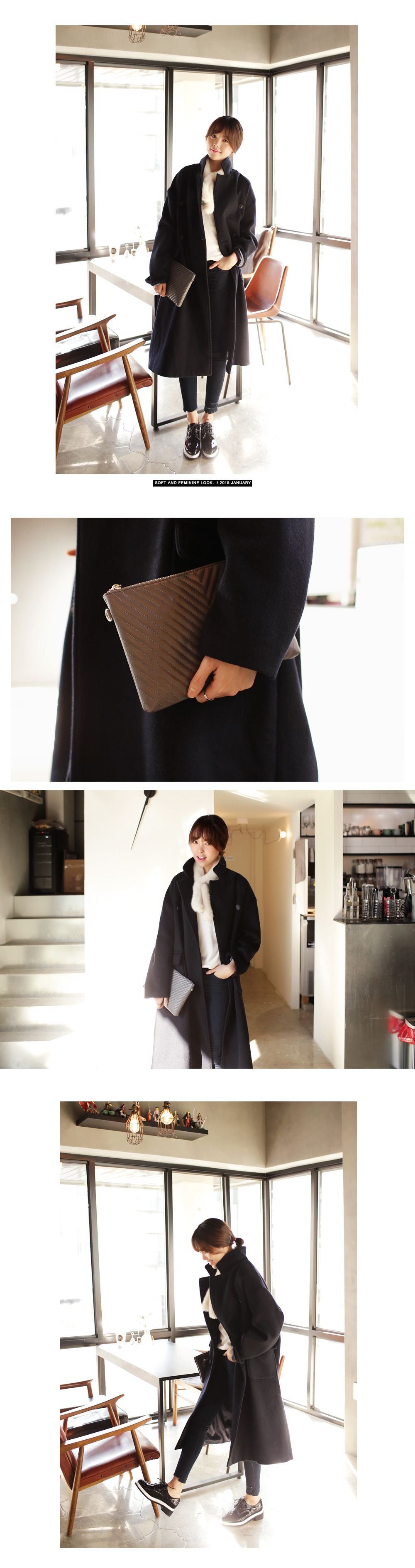 <font color=red><b>●●雑誌JJ5月号掲載●●</b></font>ブラック&ホワイトオックスフォードシューズ・全1色 | DHOLIC | 詳細画像2