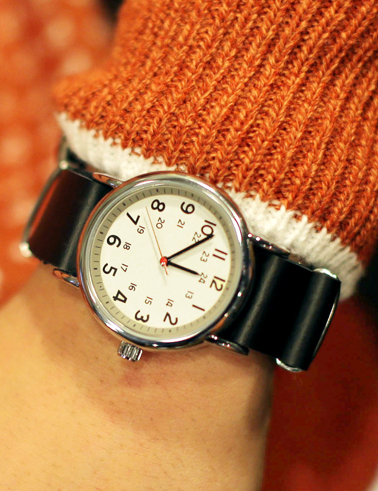 サークルフレームレザー調腕時計・全3色 | 詳細画像1