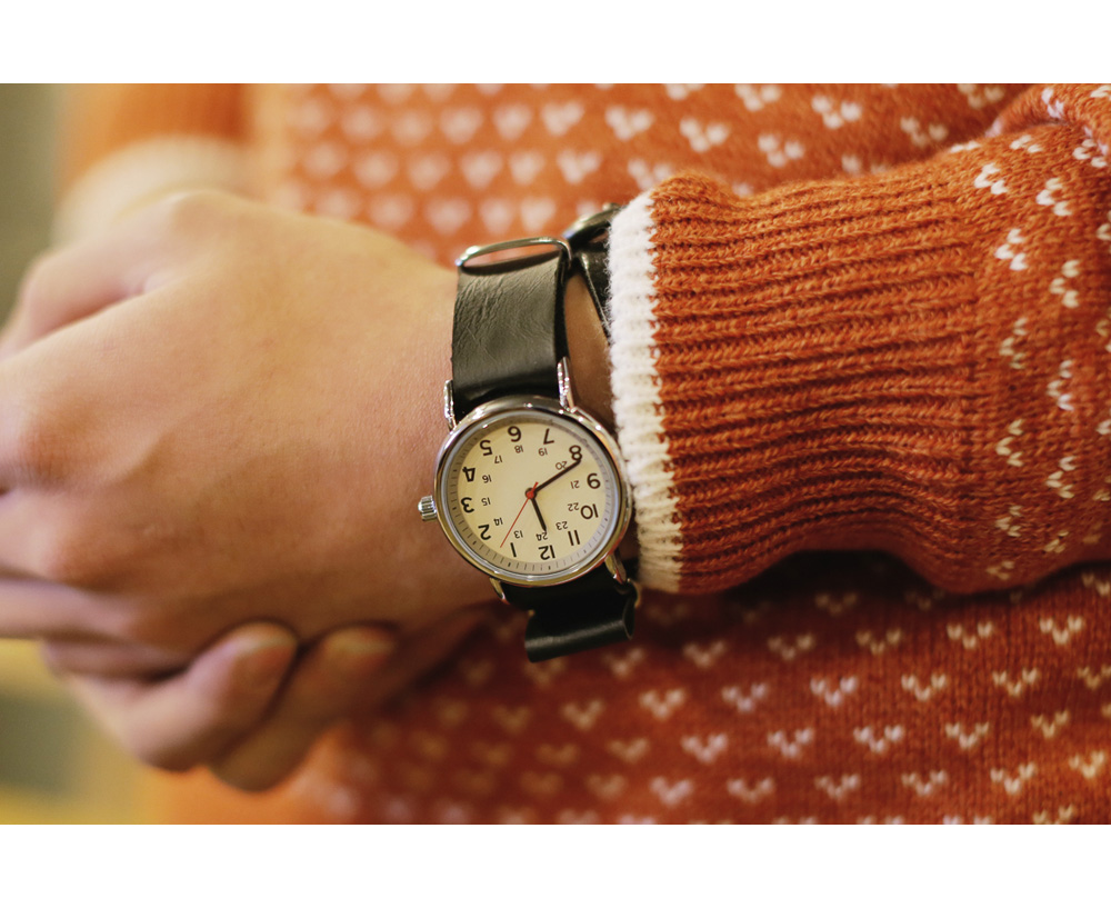 サークルフレームレザー調腕時計・全3色 | 詳細画像3