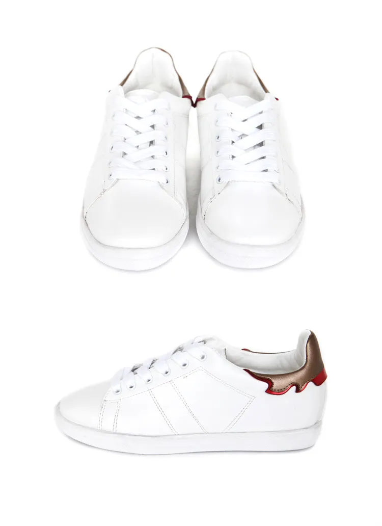 メタリックカラーポイントホワイトスニーカー・全2色 | DHOLIC | 詳細画像1