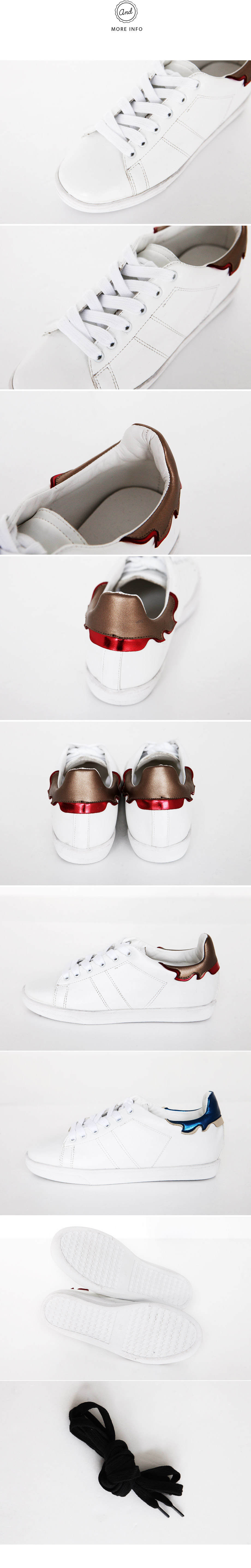 メタリックカラーポイントホワイトスニーカー・全2色 | DHOLIC | 詳細画像23