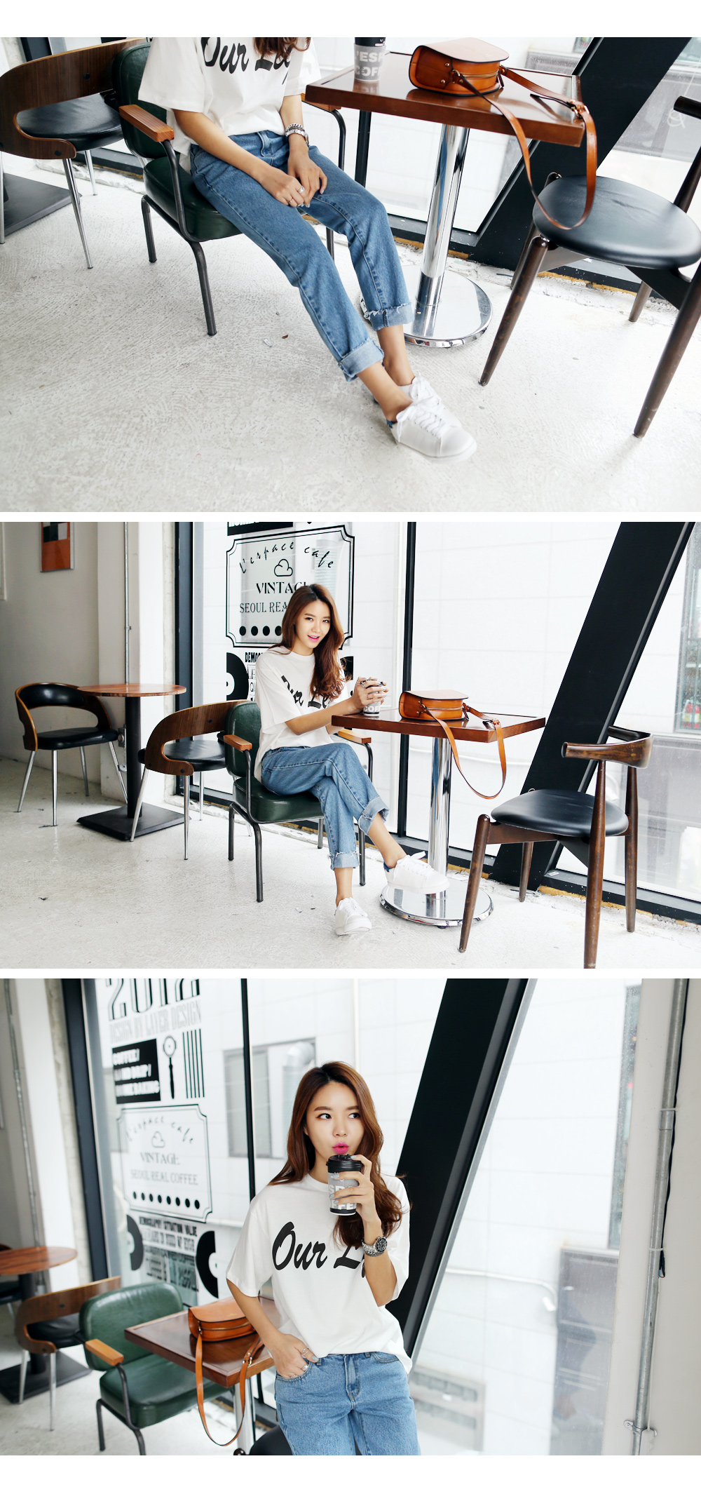 メタリックカラーポイントホワイトスニーカー・全2色 | DHOLIC | 詳細画像3