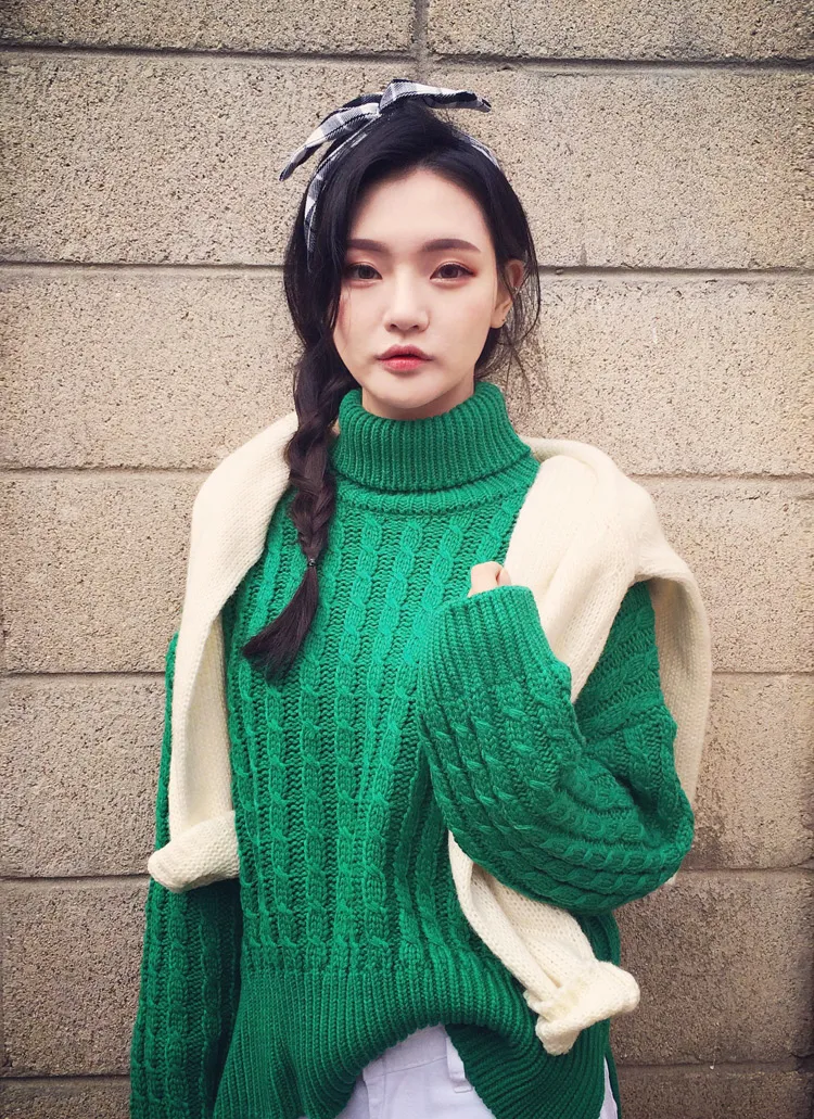 5colorケーブルタートルニットトップス・全5色 | DHOLIC | 詳細画像1