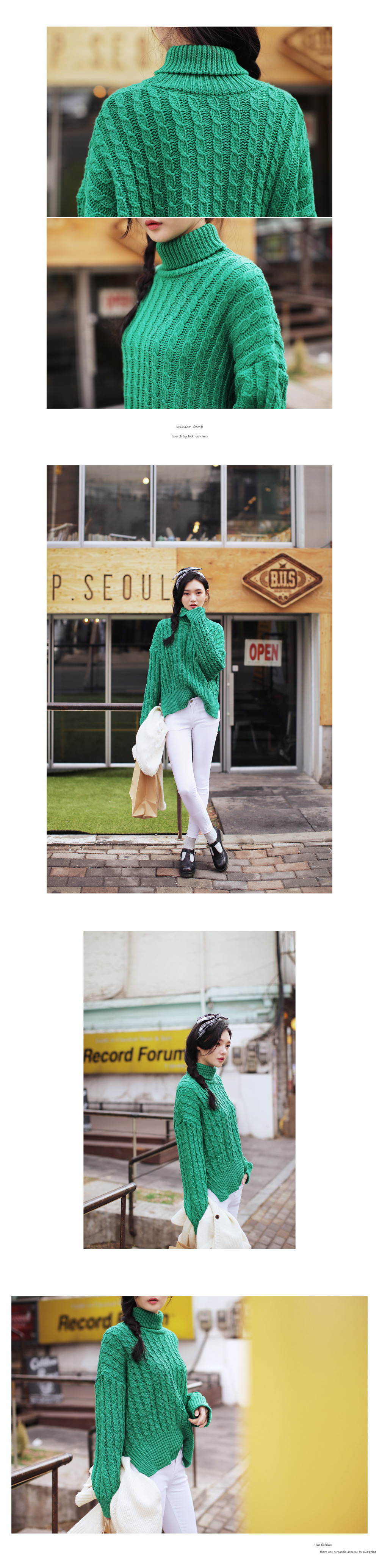 5colorケーブルタートルニットトップス・全5色 | DHOLIC | 詳細画像3