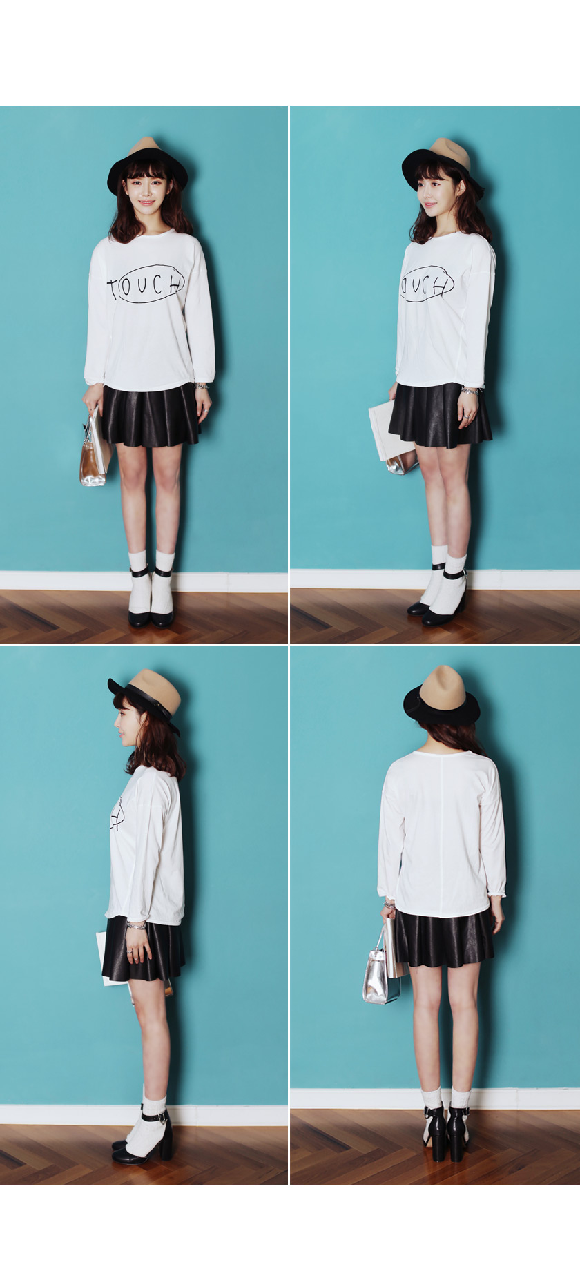 TOUCHレターリングシンプルTシャツ・全3色 | DHOLIC | 詳細画像8