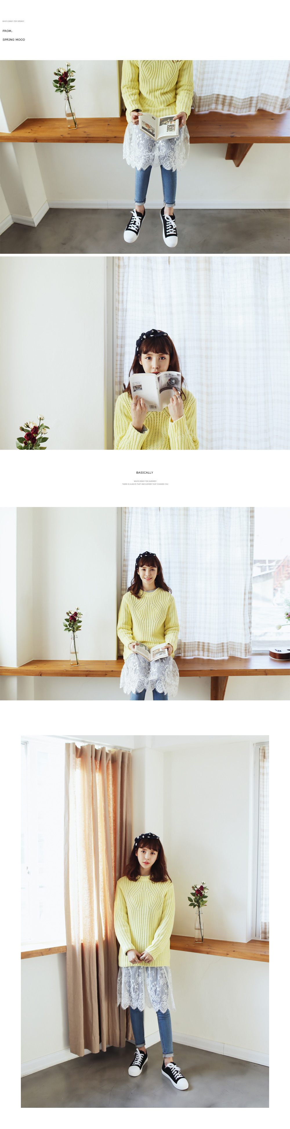 ハニカムケーブル編みスプリングニット・全8色 | DHOLIC | 詳細画像2