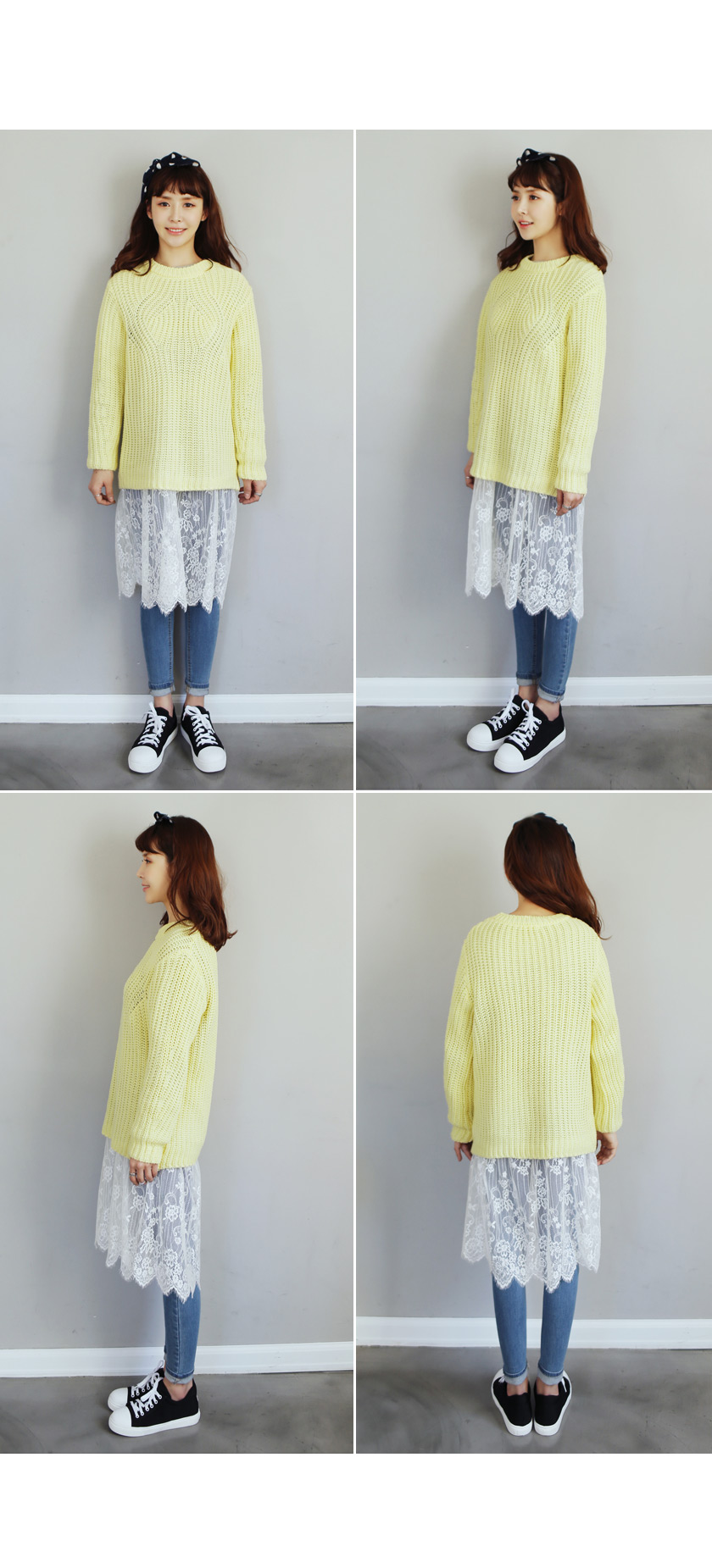 ハニカムケーブル編みスプリングニット・全8色 | DHOLIC | 詳細画像6