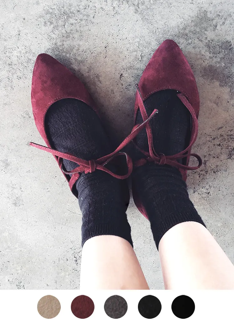 レースアップリボンフラットシューズ・全5色 | DHOLIC | 詳細画像1