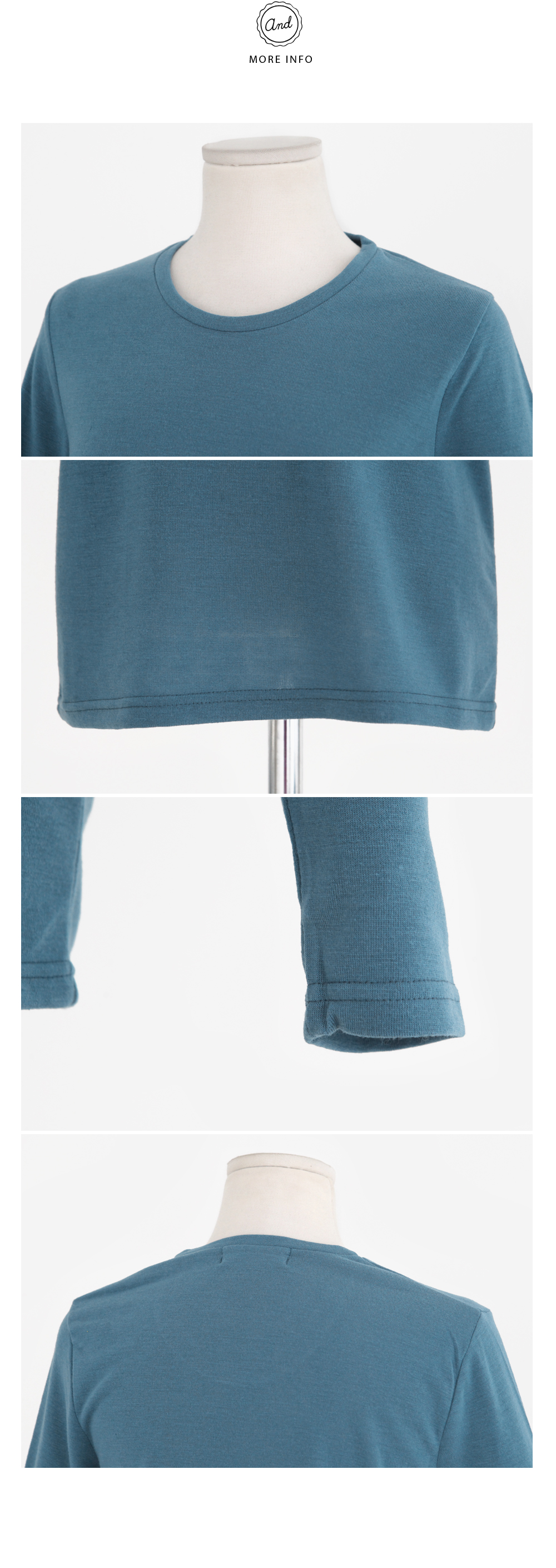 ラウンドネック長袖Tシャツ・全2色 | DHOLIC | 詳細画像8