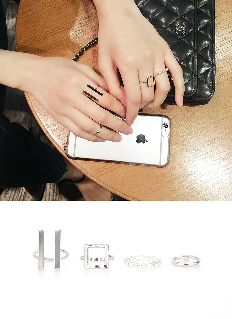 4シルバーリングセット・全1色 | DHOLIC | 詳細画像1