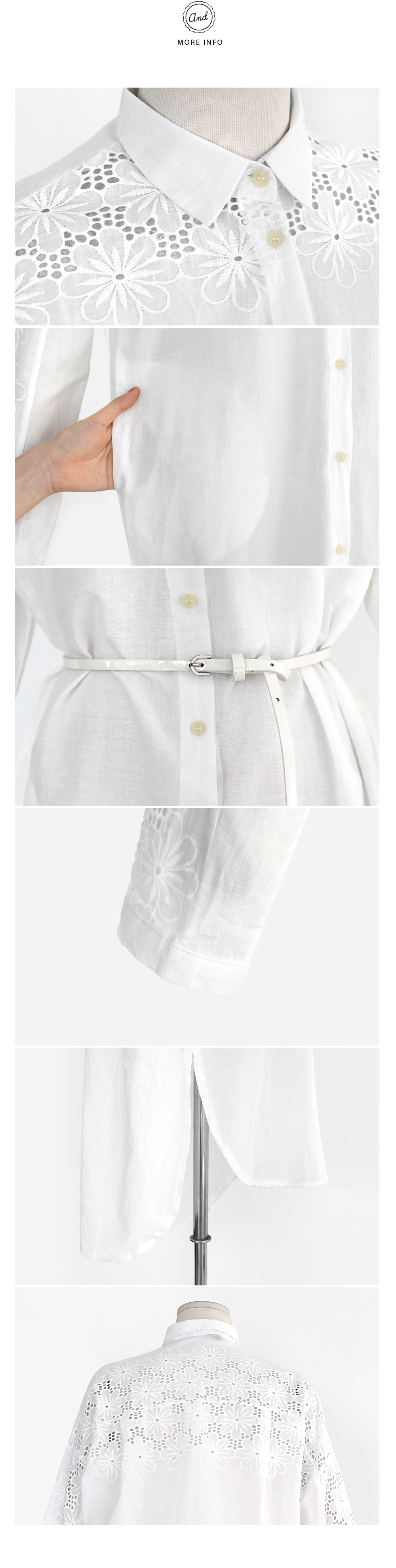 アイボリーベルトsetシャツワンピース・全1色 | DHOLIC | 詳細画像8