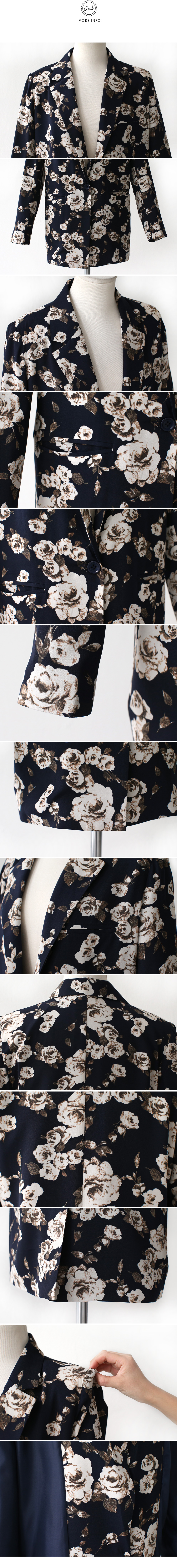 ローズ柄ロングジャケット・全2色 | DHOLIC | 詳細画像13