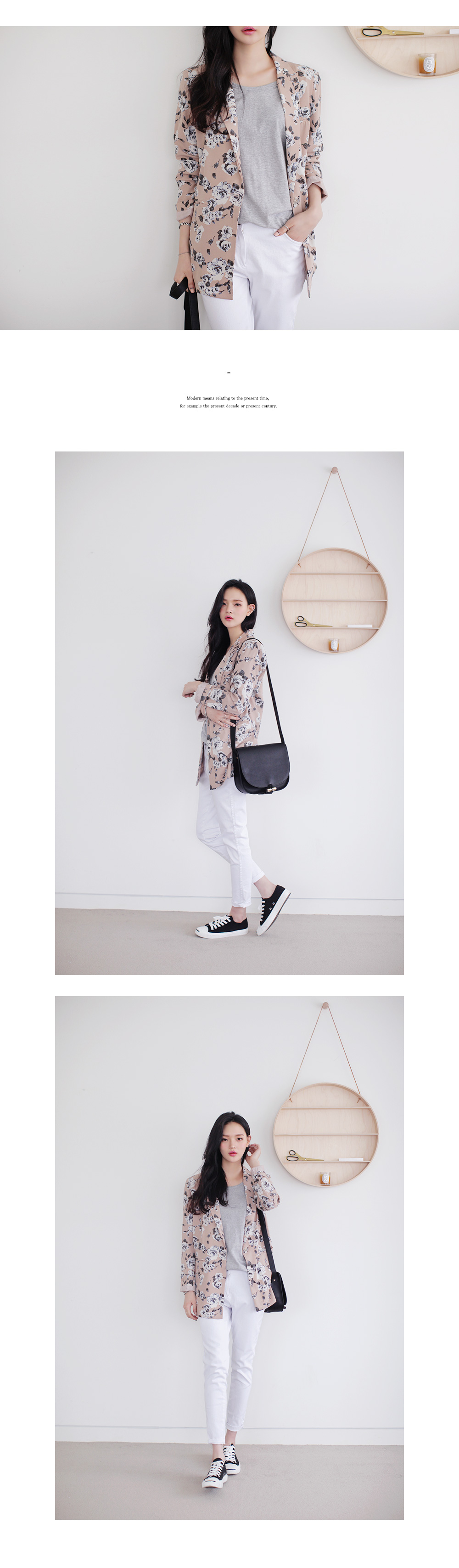 ローズ柄ロングジャケット・全2色 | DHOLIC | 詳細画像2