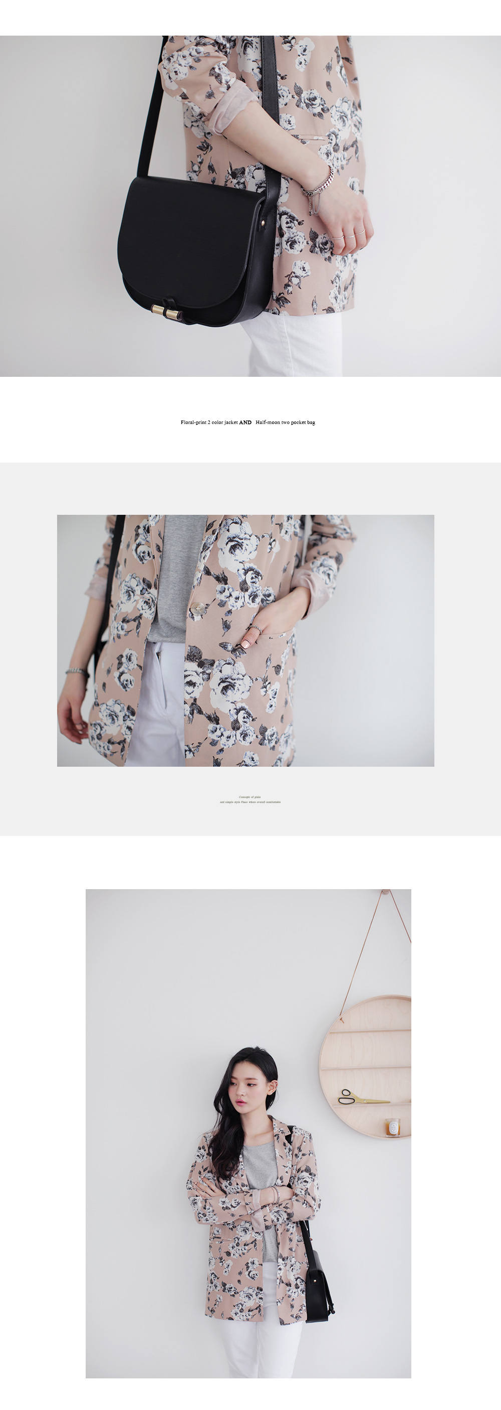 ローズ柄ロングジャケット・全2色 | DHOLIC | 詳細画像3