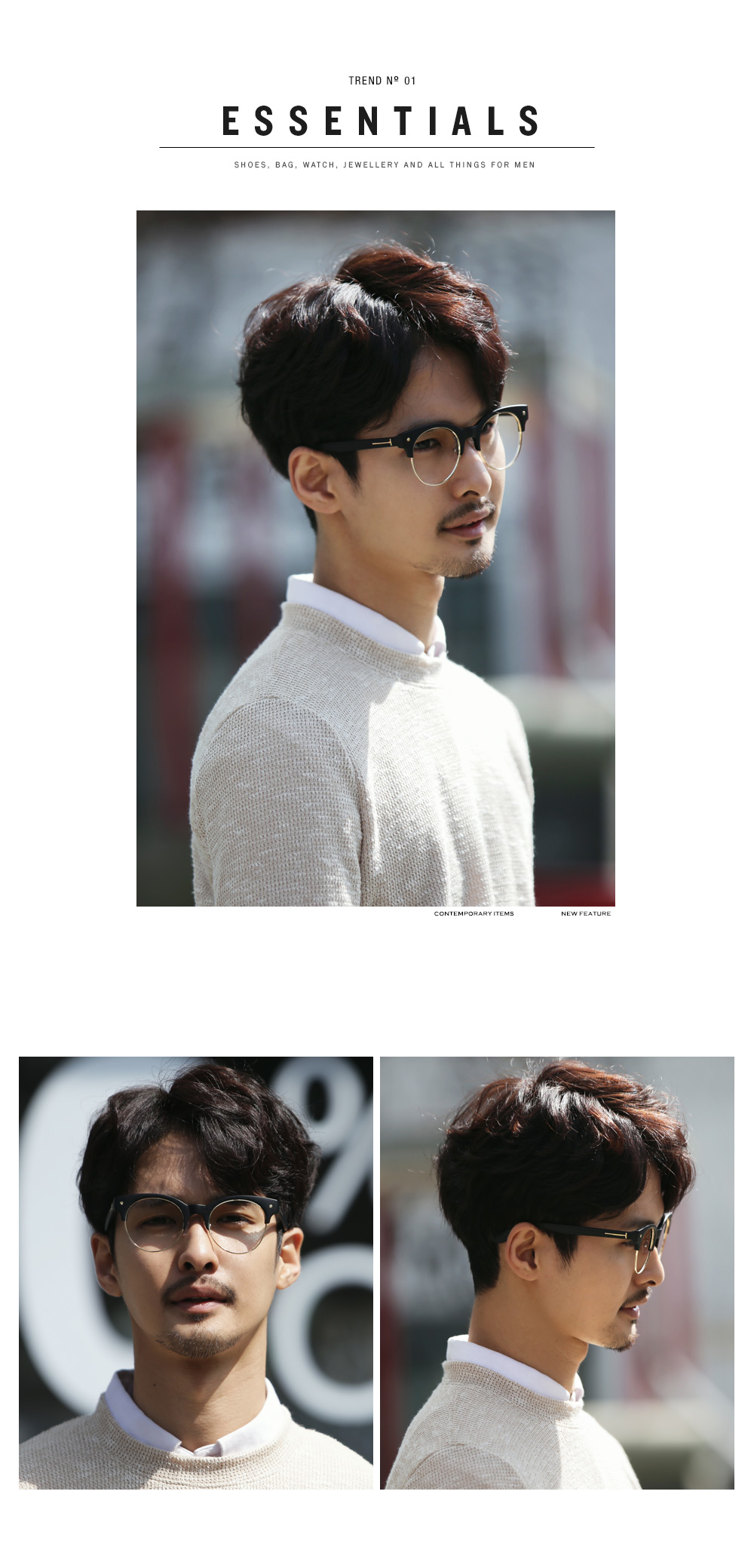 ハーフフレーム伊達メガネ・全5色 | 詳細画像2