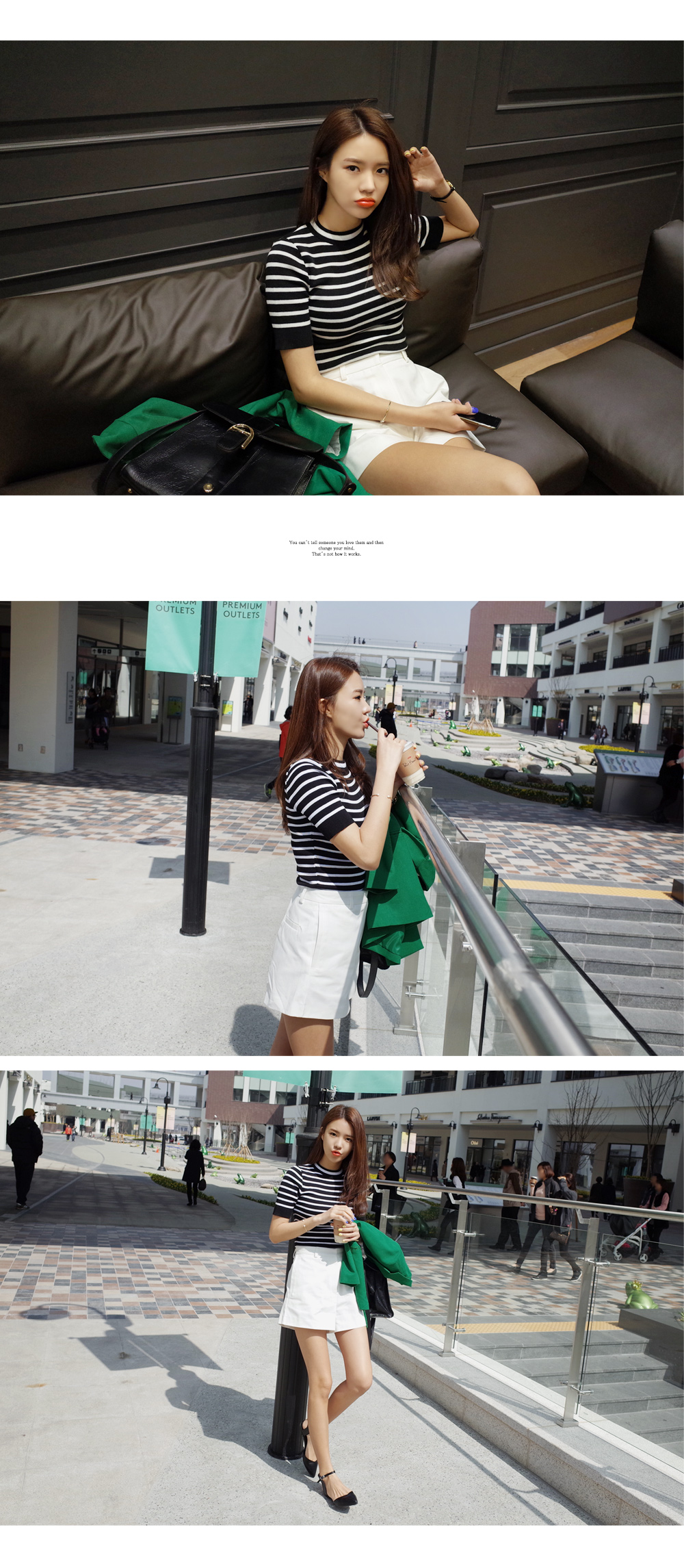 <font color=red><b>●●雑誌Ray12月号/S Cawaii!10月号/Seventeen10月号/他雑誌多数掲載！●●</b></font>ボーダー半袖スリムニット・全3色 | DHOLIC | 詳細画像4