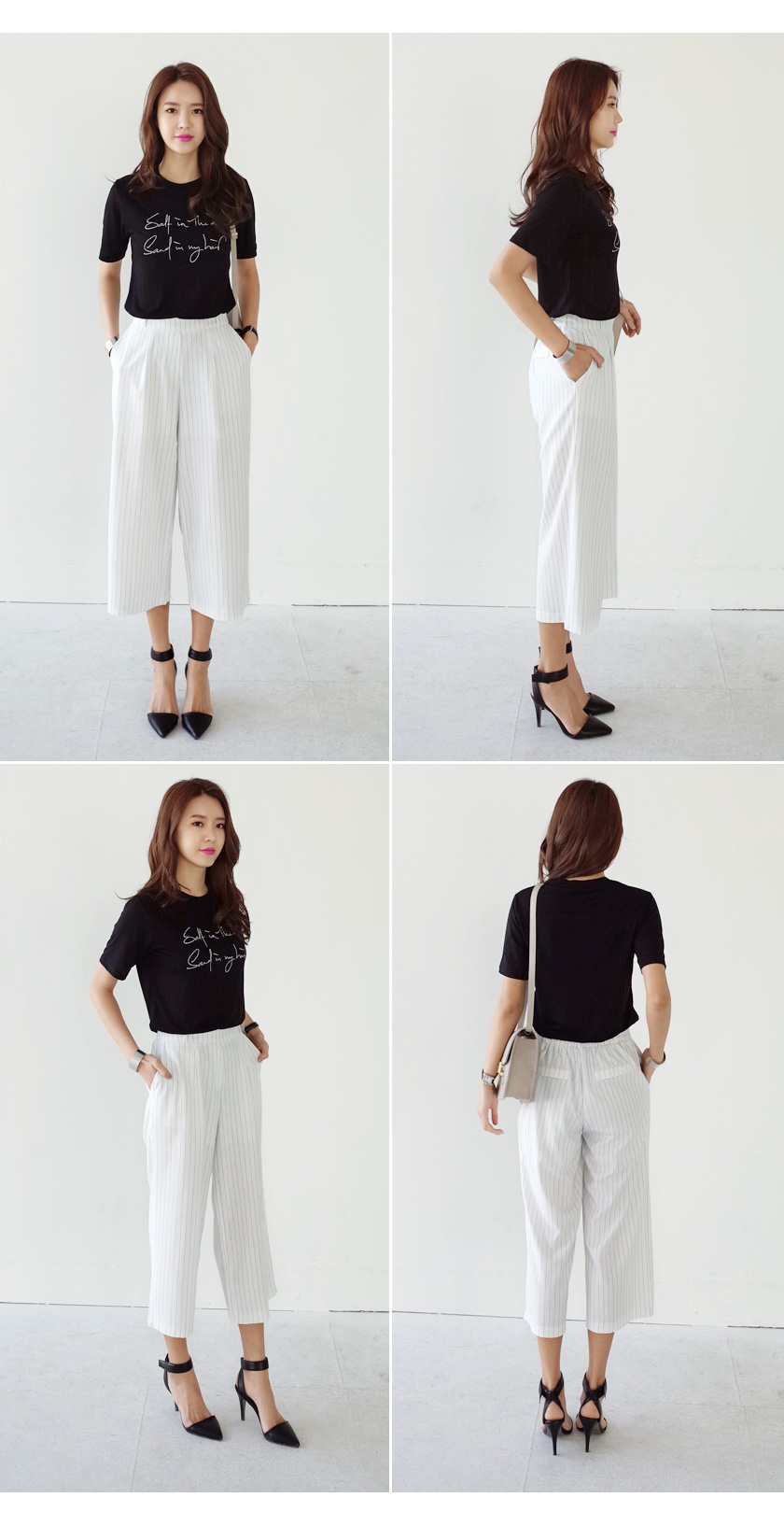 <font color=red><b>●●雑誌JJ9月号/VERY7月号/mini7月号/他雑誌多数掲載！●●</b></font>ピンストライプワイドクロップドイージーパンツ・全１色 | DHOLIC | 詳細画像12