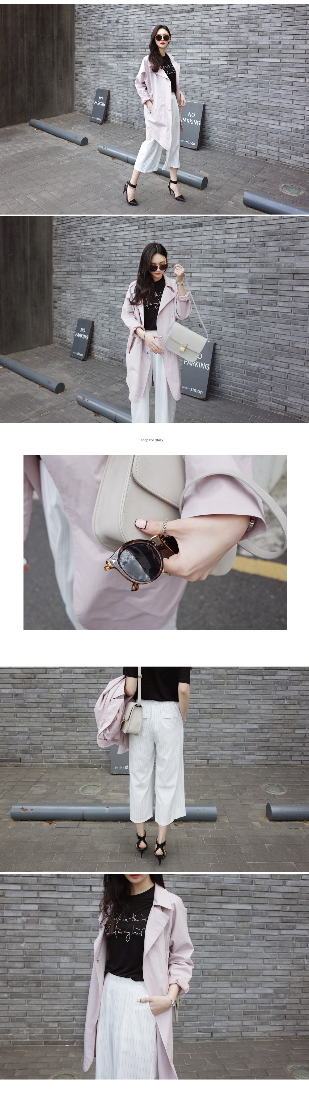 <font color=red><b>●●雑誌JJ9月号/VERY7月号/mini7月号/他雑誌多数掲載！●●</b></font>ピンストライプワイドクロップドイージーパンツ・全１色 | DHOLIC | 詳細画像3