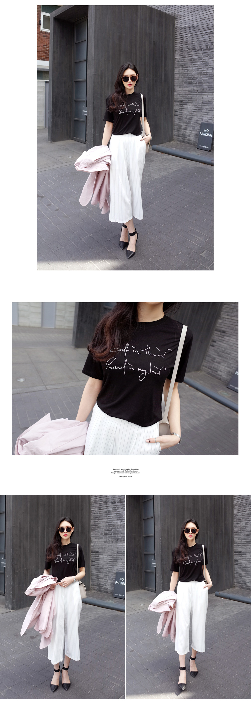 <font color=red><b>●●雑誌JJ9月号/VERY7月号/mini7月号/他雑誌多数掲載！●●</b></font>ピンストライプワイドクロップドイージーパンツ・全１色 | DHOLIC | 詳細画像7