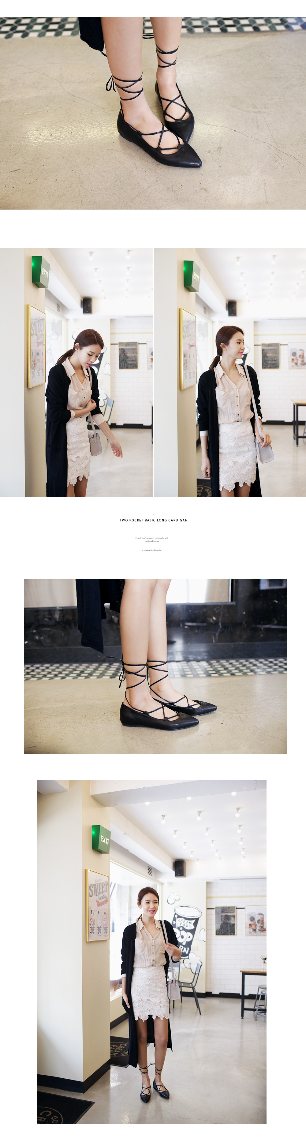 ロングストラップブラックフラットシューズ・全1色 | DHOLIC | 詳細画像10