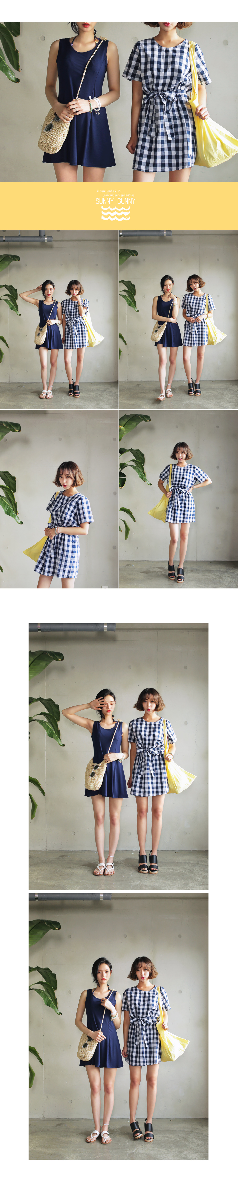 ウエストストラップギンガムチェックワンピース・全2色 | DHOLIC | 詳細画像6