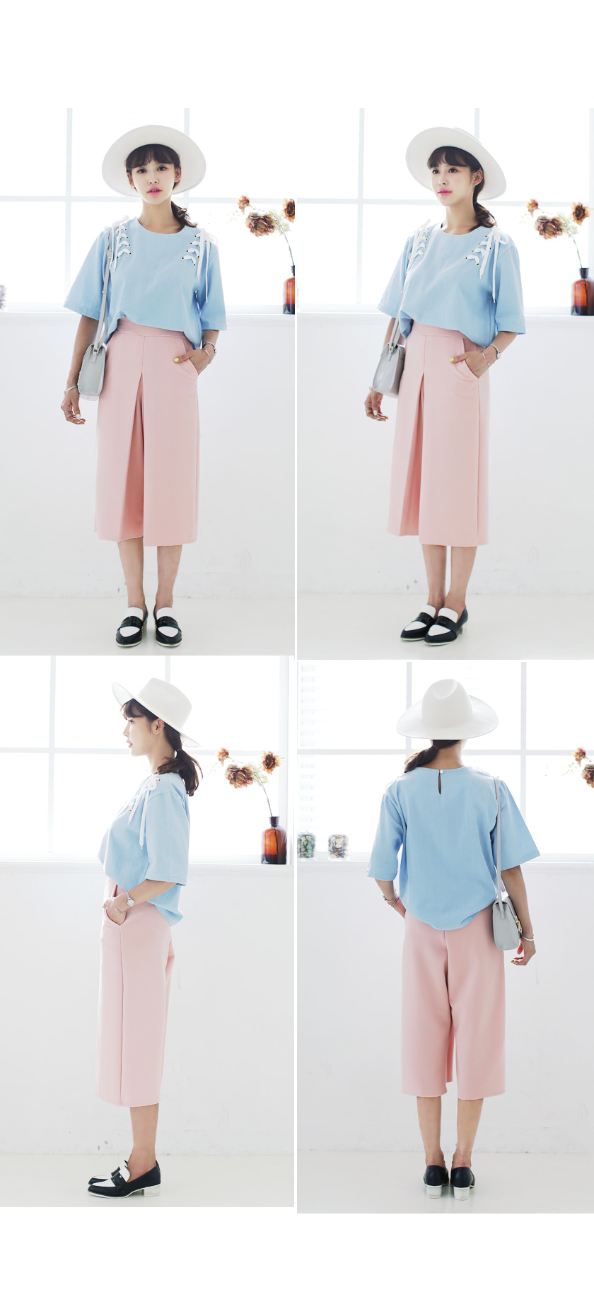 ショルダーレースアップブルートップス・全2色 | DHOLIC | 詳細画像5