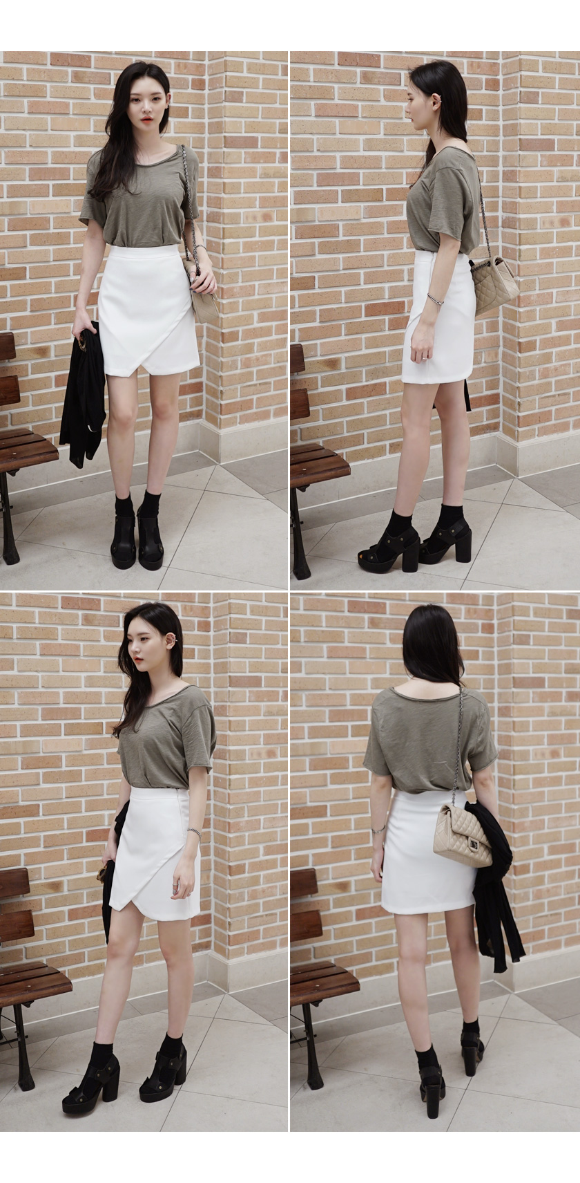 <font color=red><b>●●雑誌Popteen7月号掲載●●</b></font>スリットラップタイトミニスカート・全3色 | DHOLIC | 詳細画像12