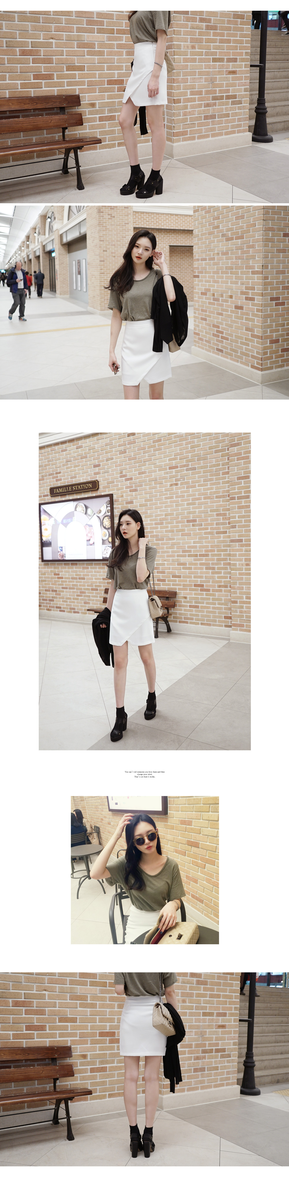 <font color=red><b>●●雑誌Popteen7月号掲載●●</b></font>スリットラップタイトミニスカート・全3色 | DHOLIC | 詳細画像3